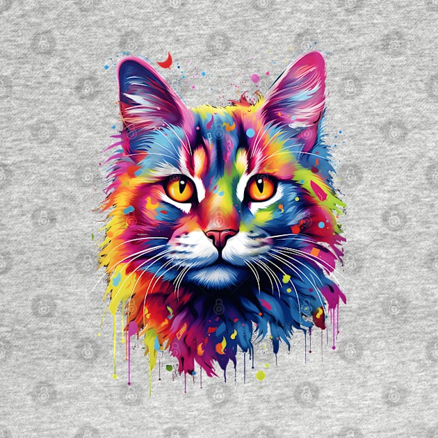 Colorful Cat by ArtisticCorner